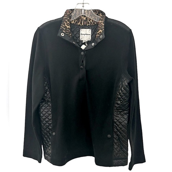 Tommy Bahama Tops - NEW Tommy Bahama Ladies Aruba Quilted Half Snap Sweater Size Medium